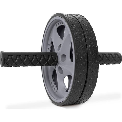 Barbell Roue Abdominale, Noir/Gris