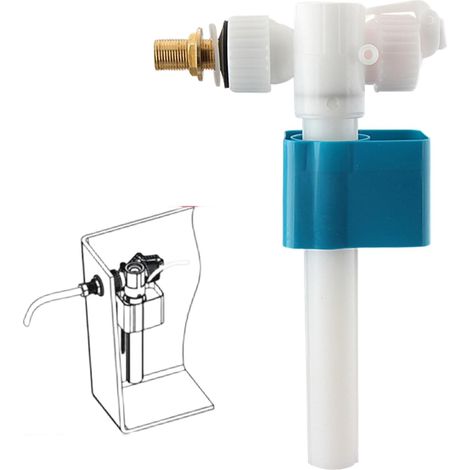 Vanne d'admission latérale de toilette de 1, plastique ABS (B) (1/5)