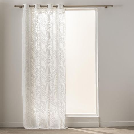 Rideau à Œillets en Velours "Galoe" 140x260cm Blanc (1/5)