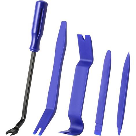 Blue Car Audio Disassembly Tool, Door Panel Pry Buckle Screwdriver, Four-Piece Set, 6-Inch Plastic Buckle Screwdriver, YMYNY (1/4)
