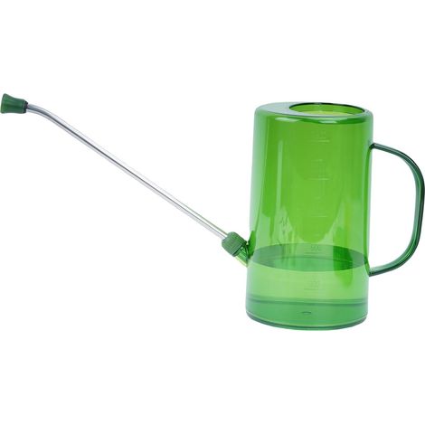 Arrosoir pour Plantes d'Intérieur avec Long Bec, Arrosoir de Jardin 1.5L, Petite Arrosoir Transparent à Échelle Mesurable pour Jardinage Extérieur, Plantes Succulentes, Fleurs (Vert) (1/5)
