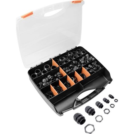 Quadrios 2102CA110 Kabelverschraubung Sortiment    PA66 Schwarz (RAL 9005) 1 Set (1/3)