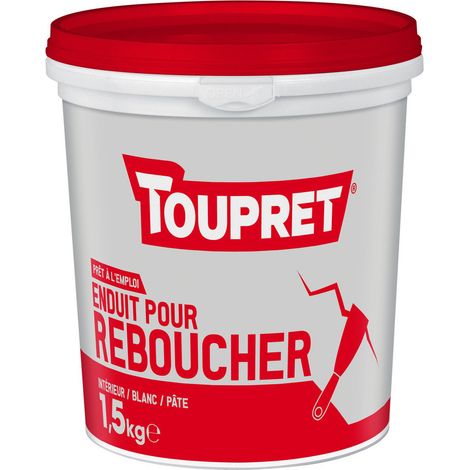 Enduit pour reboucher pâte Toupret prêt à l'emploi  Conditionnement: 1,5KG