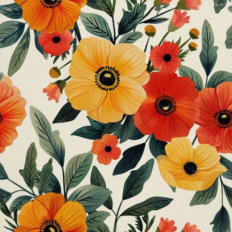 Outdoor dekostoffe oxford - Motiv Blumen I DX5489 (1/5)