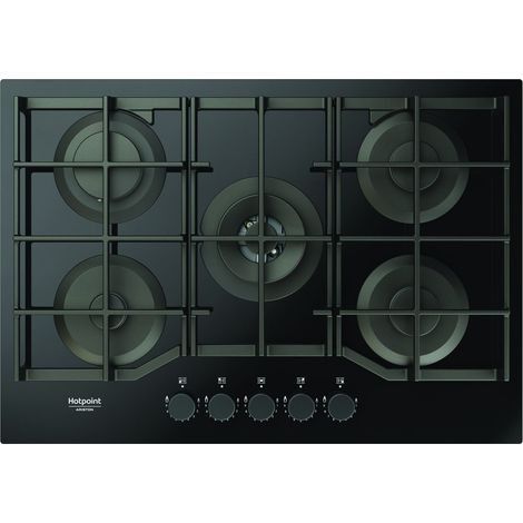 Hotpoint Ariston Piano cottura a gas HAGS 72F/BK 1. Colore del prodotto: Nero, Posizionamento dell'apparecchio: Da incasso, Dimensione della larghezza del piano cottura: 73 cm. Tipo di controllo: M... (1/5)