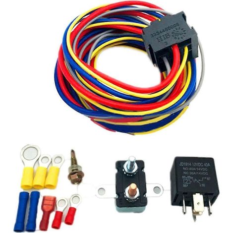 Kit de câblage de relais de faisceau de pompe à carburant électrique à 4 broches 40205G avec instructions pour consommation d'ampérage élevée/hautes performances (1/4)