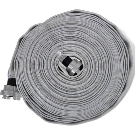 Tuyau d'incendie plat 20 m avec raccords D-Storz 1 pouce