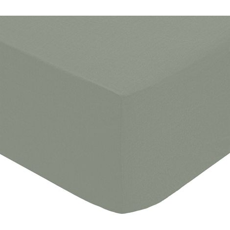 Lenzuolo matrimoniale percalle verde 140x190cm - Atmosphera créateur d'intérieur (1/3)