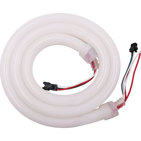 Tube néon irisé à LED avec commande externe en silicone, bande lumineuse néon avec éclairage néon LED multicolore intégré, bande lumineuse 12V.