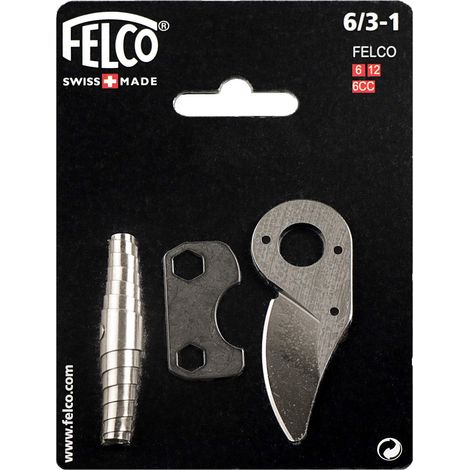 FELCO 6/3-1 Set di ricambi con lama/strumento/molla, argento (accessori per forbici da giardino FELCO 6-12, 35 x 15 x 5 cm)