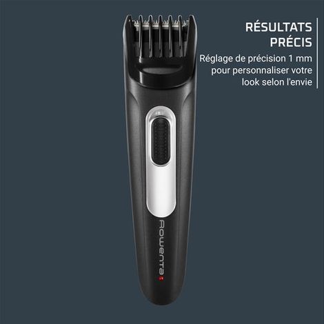 Afeitadora de Barba - Cuchillas Inoxidable Autoafilables - 0,5-20mm - 21 Posiciones - 90min - 2 Peines Ajustables - Cuchillas Lavables - Negro - GP (1/3)