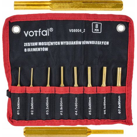 Juego de Punzones Paralelos y Punzones de Punto con Martillo, 8 Piezas, 1.5-7.8 mm, Lat贸n (1/3)