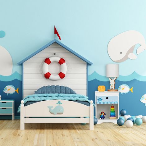 Mesita de noche para niños con cajón