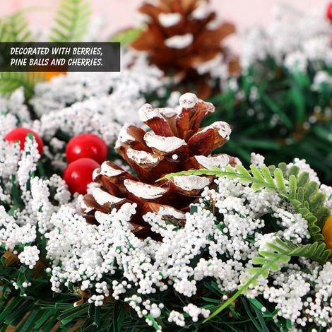 Künstlicher Weihnachtskranz (20 cm/30 cm/40 cm) für Ihre Haustür, Hochzeitszeremonie (1/5)