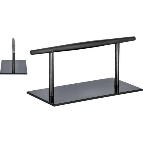 Poggiapiedi da parrucchiere, base antiscivolo, nero (1/3)
