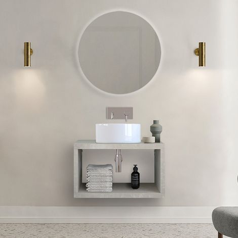 Mobile bagno sospeso aperto 60 cm Master grigio nuvola (1/5)