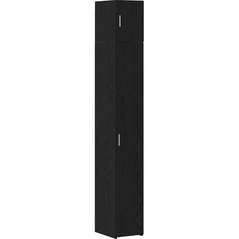 Buffet,Meuble de Rangement,Cabinet Slim Chêne noir 30x42.5x225 cm Bois d'ingénierie CFW515742 (1/5)