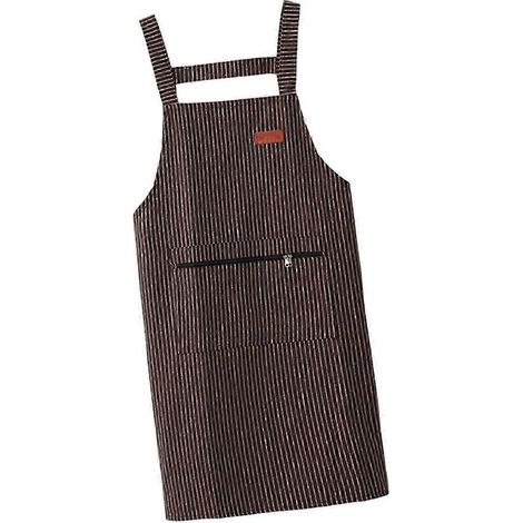Tablier de chef de cuisine, tablier professionnel respirant sans manches en coton pour la cuisine, la restauration, les cafés et le jardin.-Coffee (1/5)
