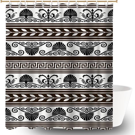 Rideau douche imperméable polyester 180x180 avec œillets séparation douche pour une touche de gaieté et de couleur (1/5)