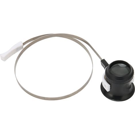 Loupe de réparation de montres, loupe pliante à fixation frontale avec anneau en acier inoxydable, grossissement 5x (1/5)