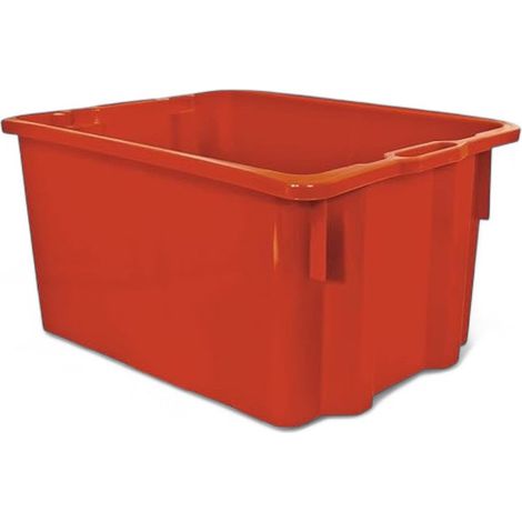 Cassetta agricola chiusa lt.50 in polipropilene sovrapponibile 56x42xH30 cm per olive e pomodori (1/3)
