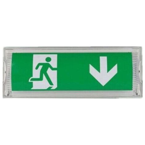 Lampe d'éclairage de secours à LED, avec batterie de secours jusqu'à 3 heures, Classe de protection : IP 65, Panneau d'indication de sortie/urgence, signe lumineux, Lumineux (1/4)