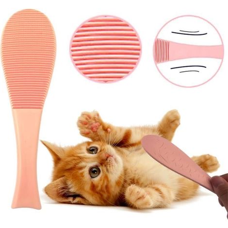 Brosse de toilettage en ABS pour chat, poils en forme de poisson, pour chaton, selon les habitudes et la langue (1/4)