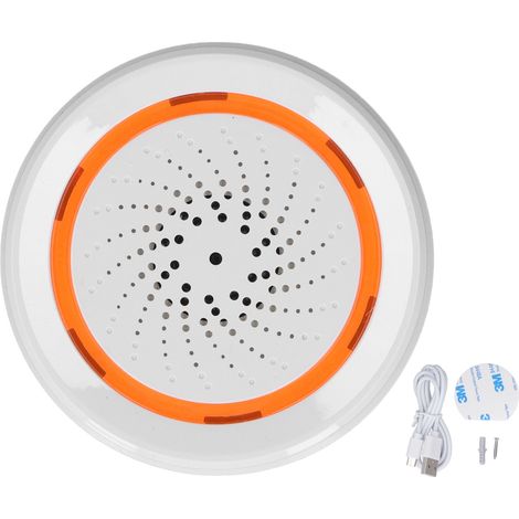 Zigbee 3.0 90dB Smart-Sirene mit akustischem Alarm, Tuya-kompatibel für drahtlose Sicherheit, 5V/1A Netzteil (1/5)