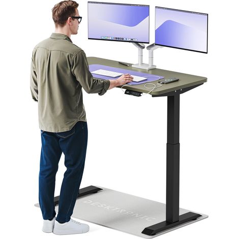 Desktronic Bureau assis debout HomeOne - 120x60cm - Noir/Vert