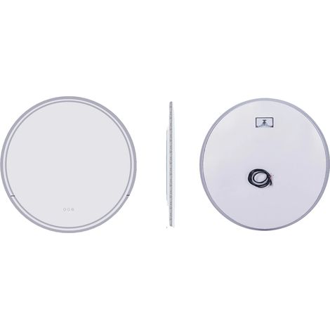 Espejo de baño inteligente LUVODI, forma redonda, control mediante sensor táctil. (1/2)