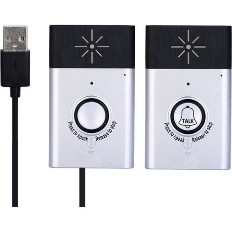 Ynkkvre - Interphone bidirectionnel - Sans fil - Installation sans perçage - Sécurité et contrôle d'accès à domicile - 1 pièce - Usage domestique - Argent (1/5)