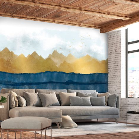 Papier peint Dawn in the Mountains - Second Variant - 150 x 105 cm (1/4)