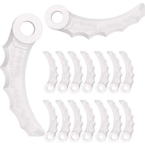 Lot de 18 lames de rechange en plastique pour tondeuse à gazon Makita 198426-9 (1/4)