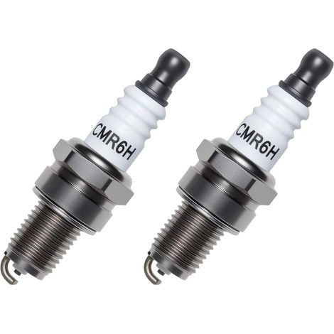 Bougies d'allumage pour tondeuse à gazon, 2 pièces CMR6H pour MS170 MS171 MS181 MS211 MS231 MS241 MS251 BG56 BG66 BG86 BR500 BR550 BR600, pour tondeuses FS90 FS100 FS110 FS90R FS100R FS110R NGK 3365 (1/5)
