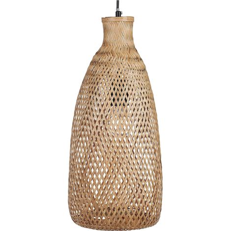 Lampada a sospensione in rattan naturale 133 cm beige naturale Lwela