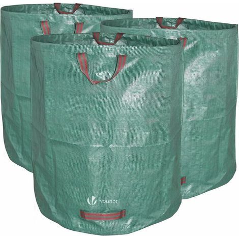 Green Mobility XXL Garden Bags, Set of 3, 272L Garden Bags, Heavy-Duty Garden Waste Bags, Sturdy PP Waste Bags, Set of 3 Garden Waste Bags, Garden Bin Bags (1/5)