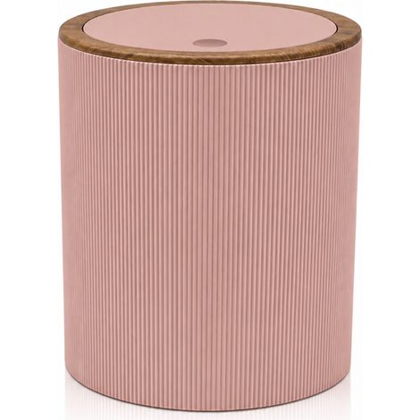 Pattumiera rosa cipria da 5 lt con coperchio basculante Blob (1/5)