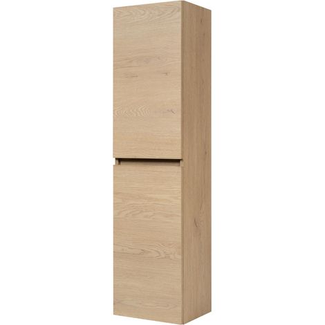 Mobiletto da bagno, Colore: Rovere Chiaro, 35 x 136 x 27 cm (1/5)
