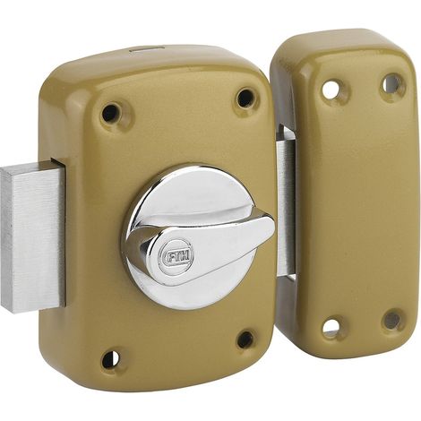 THIRARD - Verrou à bouton Trident pour porte intérieure, acier, époxy bronze (SACHET)- THIRARD