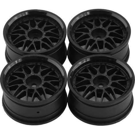 Satz mit 4 schwarzen Kunststofffelgen mit 1,9 Zoll (52 mm) Naben (1/5)