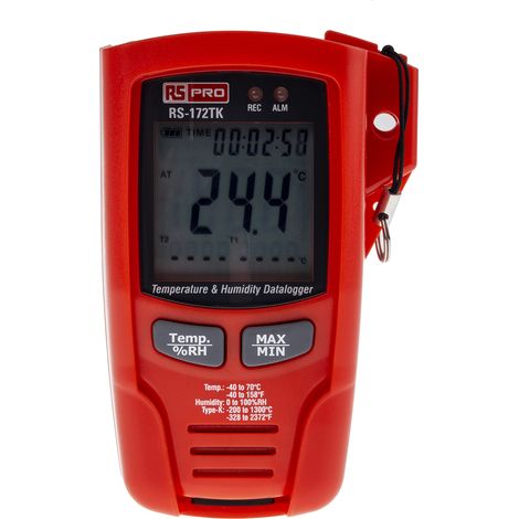 Enregistreur de données RS PRO RS-172TK, Humidité et Température, 1voie ( Prix pour 1 ) (1/4)