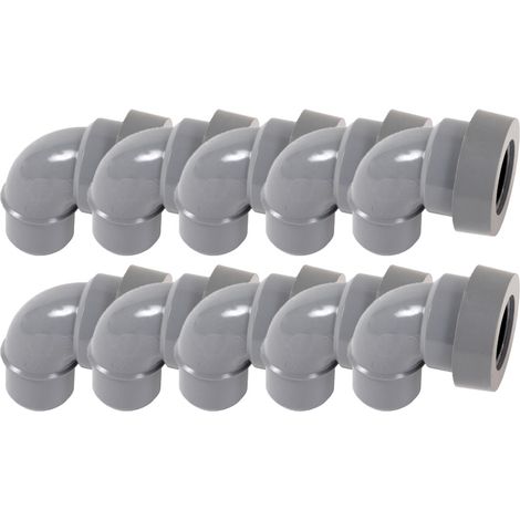 10 coudes PVC évacuation Ø32 Mâle Femelle 87°30 - Nicoll (1/4)