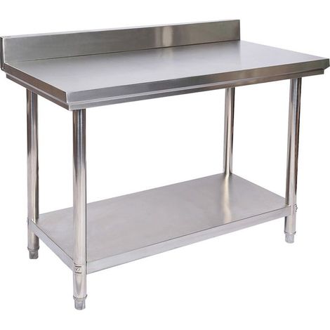 Table en Inox 100 cm avec rebords idéal, restaurant, cuisine, snack, boulangerie (1/5)
