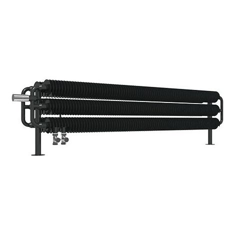 Sèche-serviette eau chaude noir de 290mm de haut et 1740mm de large - 2188 Watt - RIB290/1740HSDVLN