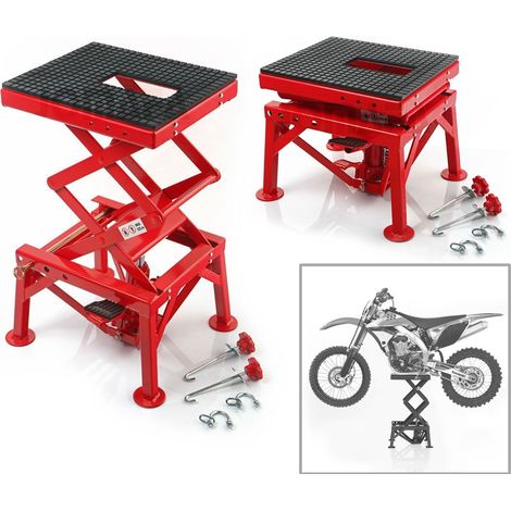 JOMAFA Elevador DE Motos HIDRÁULICO DE Tijera 135Kg con Plataforma para Motocicletas (1/5)
