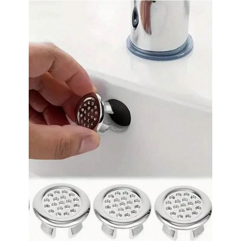 4 couvercles anti-débordement pour lavabo de salle de bain en plastique, bouchon de drain de baignoire, anneau circulaire - Accessoires de salle de bain (1/5)