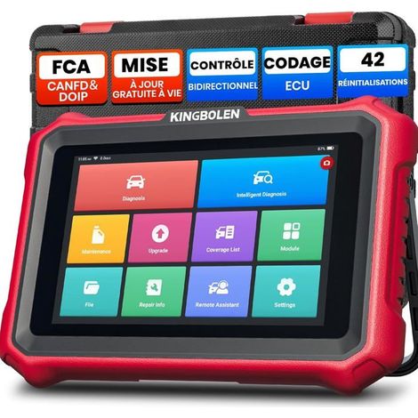 Valise diagnostic auto - KINGBOLEN - K8 Elite - 42+ fonctions & codage ECU - Contrôle bidirectionnel - MAJ WiFi gratuite