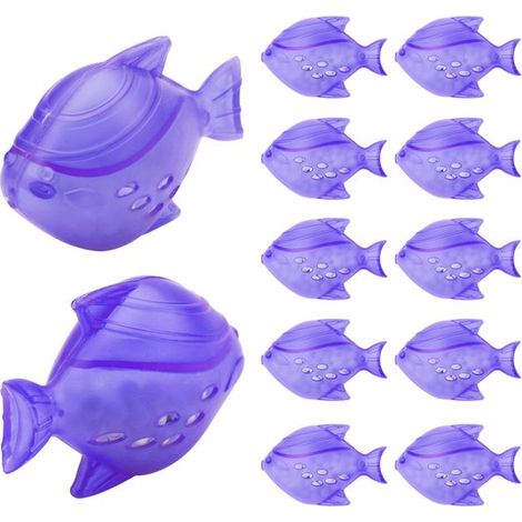 12-teiliges Universal-Reinigungsset für Luftbefeuchter und Aquarien, kompatibel mit den meisten Luftbefeuchtern und Aquarien, Silberionen-Filterkugeln, Lila (1/2)