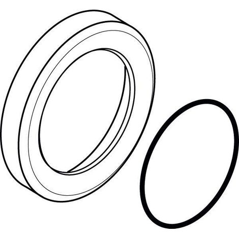 IS Rosette für Griffseite komplett, Wand-WT, Chrom