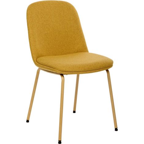 Sedia in tessuto neora giallo ocra l58xl46xh82 cm - Atmosphera créateur d'intérieur